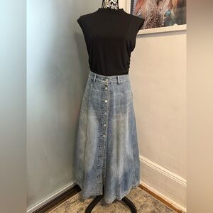 GAP Blue Midi A-line Skirt for Casual Occasions